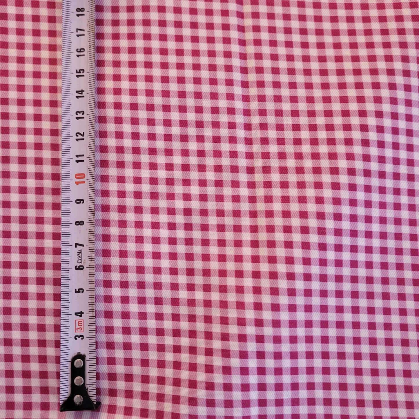 Viella de Algodón Estampada Cuadro vichy  – 145 gsm Fucsia
